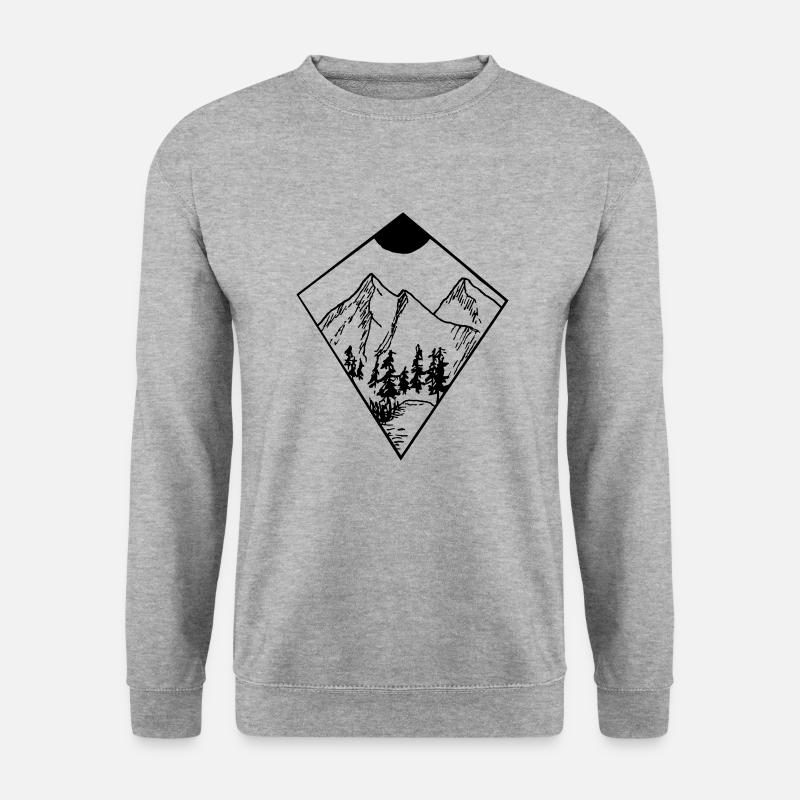 Mountain - Unisex Pullover - Weißgrau meliert