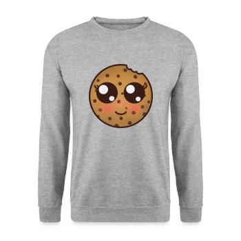 Cute Cookie - Sweat-shirt Unisexe - gris chiné - Devant - Alina (178cm) & Michal (187cm)