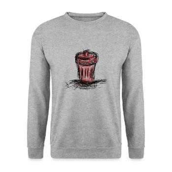Garbage bucket - Unisex Sweatshirt - salt & pepper - Front - Alina (178cm) & Michal (187cm)