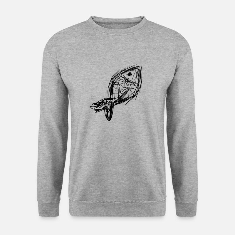 Fish Climate Change - Unisex Sweatshirt - salt & pepper