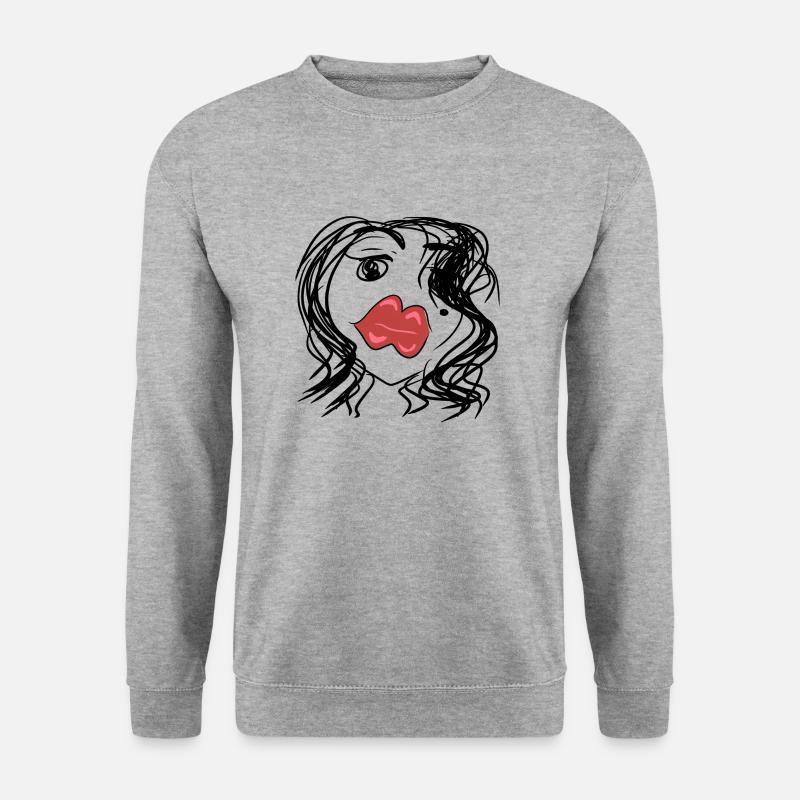 red lips - Unisex Sweatshirt - salt & pepper
