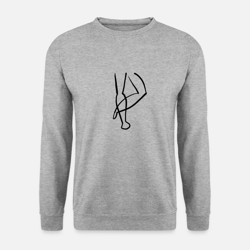 beine bein - Unisex Pullover - Weißgrau meliert