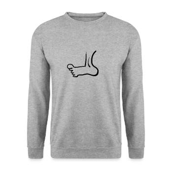 foot biology - Unisex Sweatshirt - salt & pepper - Front - Alina (178cm) & Michal (187cm)