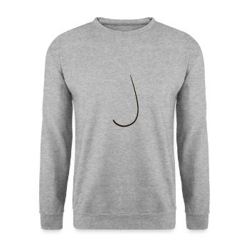 Buchstabe Wort - Unisex Pullover - Weißgrau meliert - Vorne - Alina (178cm) & Michal (187cm)