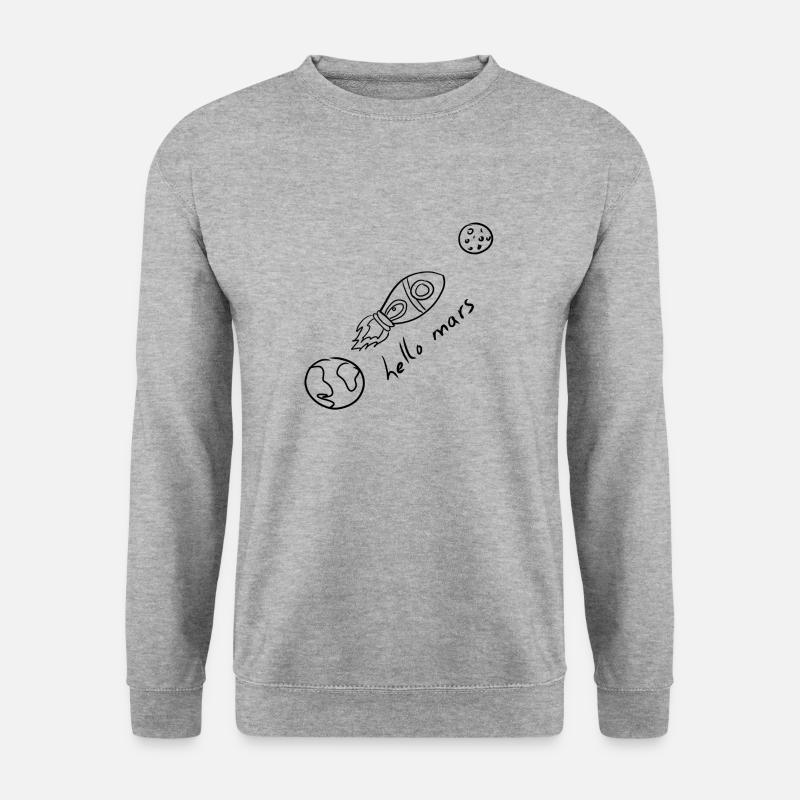 Mars Planet - Unisex Pullover - Weißgrau meliert