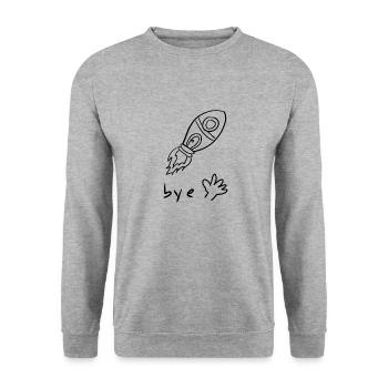 Rocket Bye au revoir - Sweat-shirt Unisexe - gris chiné - Devant - Alina (178cm) & Michal (187cm)