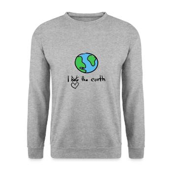 Dear Earth - Unisex Sweatshirt - salt & pepper - Front - Alina (178cm) & Michal (187cm)