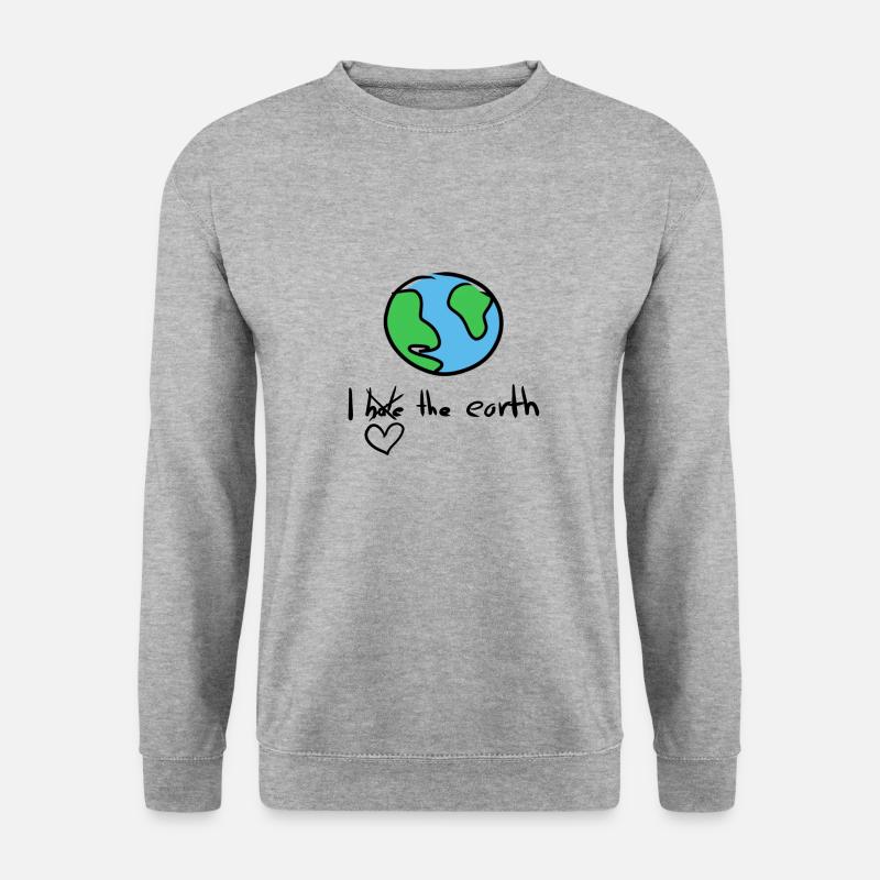 Liebe Erde - Unisex Pullover - Weißgrau meliert