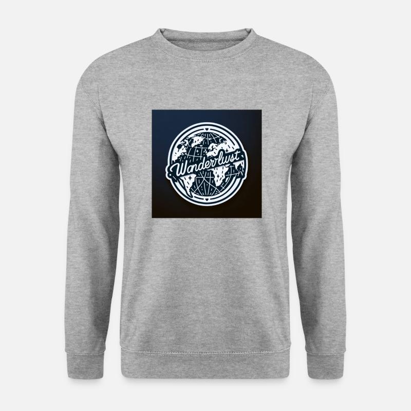 Wanderlust - Unisex Pullover - Weißgrau meliert