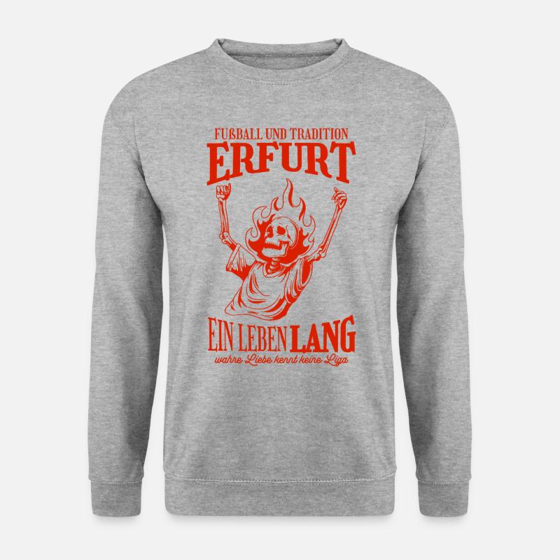 Erfurt Tradition Fußball Geschenk - Unisex Pullover - Weißgrau meliert