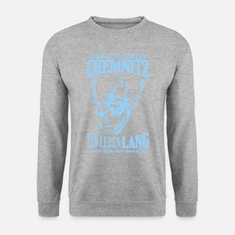 Chemnitz Tradition Fußball Geschenk - Unisex Pullover - Weißgrau meliert
