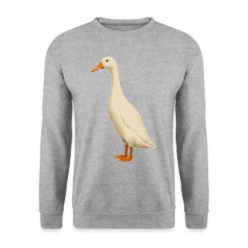Canards Canards Drôles Canards Élevage de canards - Sweat-shirt Unisexe - gris chiné - Devant - Alina (178cm) & Michal (187cm)