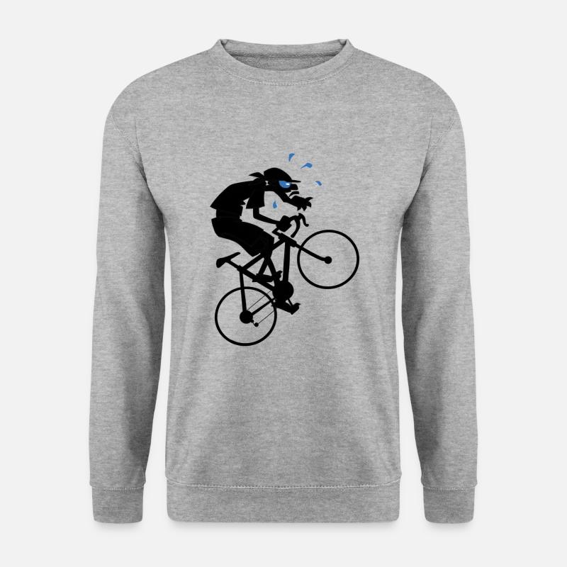 Bavarian Monkey Rennrad - Unisex Pullover - Weißgrau meliert