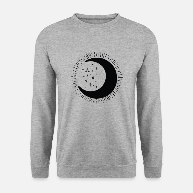 Mond - Unisex Pullover - Weißgrau meliert