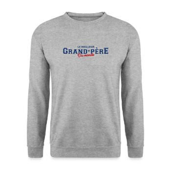Le meilleur grand père du monde - Sweat-shirt Unisexe - gris chiné - Devant - Alina (178cm) & Michal (187cm)
