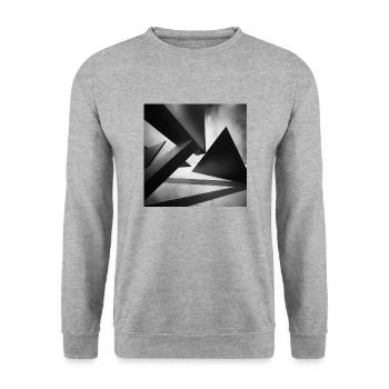 Abstract sky - Unisex Pullover - Weißgrau meliert - Vorne - Alina (178cm) & Michal (187cm)