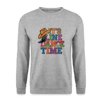 Line Dance Time Line Dancing Time to dance - Unisex Sweatshirt - salt & pepper - Front - Alina (178cm) & Michal (187cm)