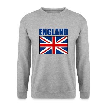 England - Unisex Sweatshirt - salt & pepper - Front - Alina (178cm) & Michal (187cm)
