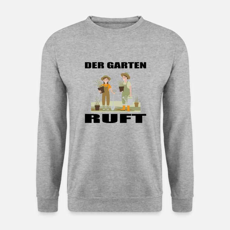Garten - Unisex Pullover - Weißgrau meliert
