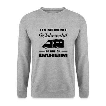 Camping - Unisex Pullover - Weißgrau meliert - Vorne - Alina (178cm) & Michal (187cm)