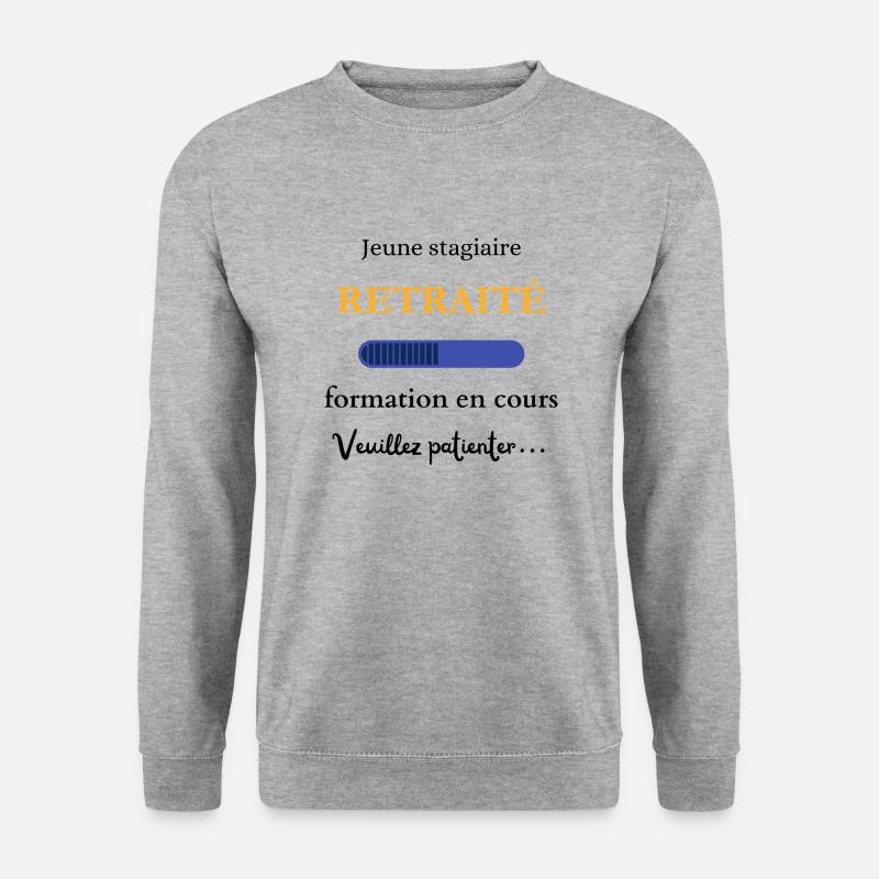 Jugendpraktikant im Ruhestand - Unisex Pullover - Weißgrau meliert