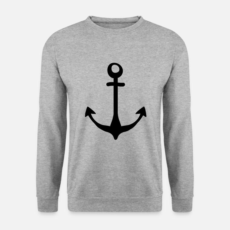 Anker Symbol - Unisex Pullover - Weißgrau meliert