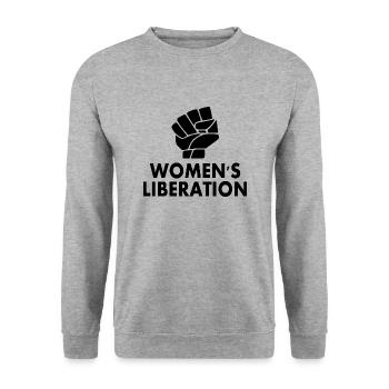 Womens liberation - Unisex Sweatshirt - salt & pepper - Front - Alina (178cm) & Michal (187cm)