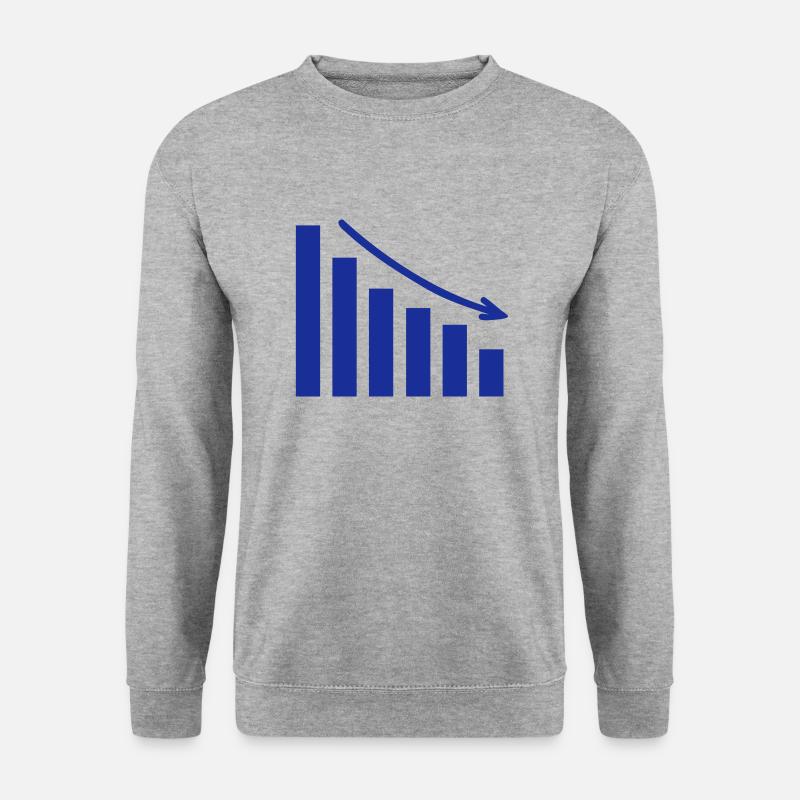 Diagramm - Unisex Pullover - Weißgrau meliert
