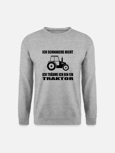 Traktor - Unisex Pullover - Weißgrau meliert