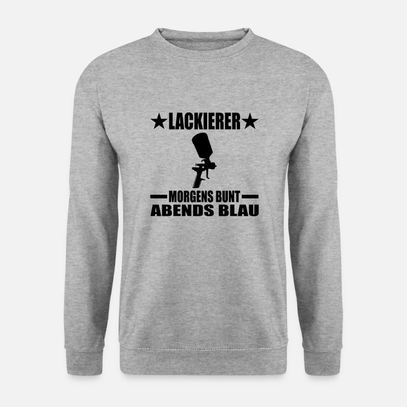 Lackierer - Unisex Pullover - Weißgrau meliert