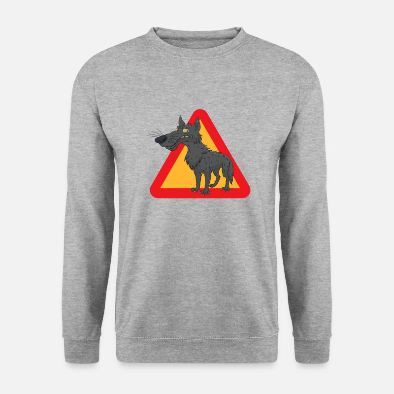 Wolf - Unisex Pullover - Weißgrau meliert