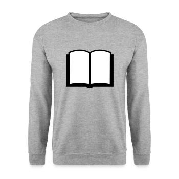 Buch - Unisex Pullover - Weißgrau meliert - Vorne - Alina (178cm) & Michal (187cm)