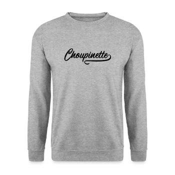 Choupinette vintage - Sweat-shirt Unisexe - gris chiné - Devant - Alina (178cm) & Michal (187cm)