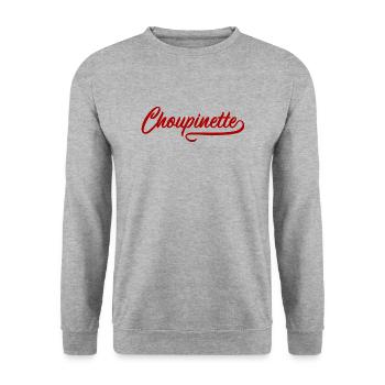 Choupinette vintage - Sweat-shirt Unisexe - gris chiné - Devant - Alina (178cm) & Michal (187cm)