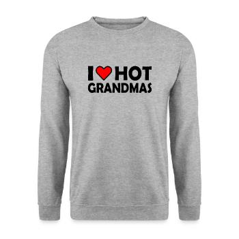 I love hot grannies - Unisex Sweatshirt - salt & pepper - Front - Alina (178cm) & Michal (187cm)