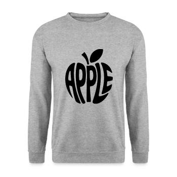 Apple - Cool Fruit Logo - Unisex Sweatshirt - salt & pepper - Front - Alina (178cm) & Michal (187cm)