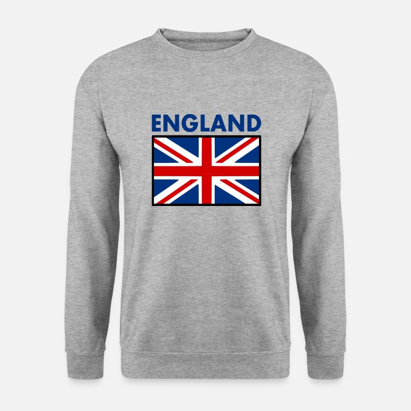 England - Unisex Pullover - Weißgrau meliert