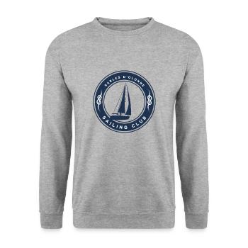 voilier SABLES D OLONNE - Sweat-shirt Unisexe - gris chiné - Devant - Alina (178cm) & Michal (187cm)