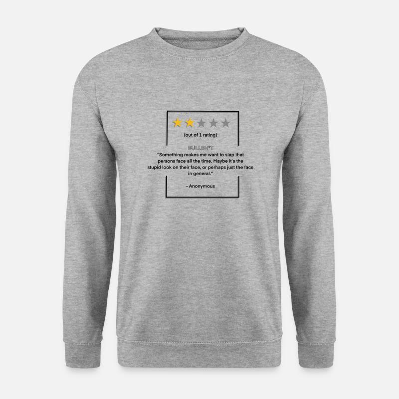 Lustige 2 Sterne Bewertung für Freunde - Unisex Pullover - Weißgrau meliert