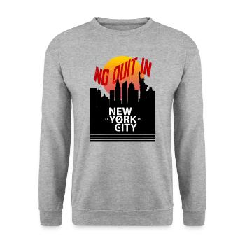 Graphique de la ville de New York - Sweat-shirt Unisexe - gris chiné - Devant - Alina (178cm) & Michal (187cm)