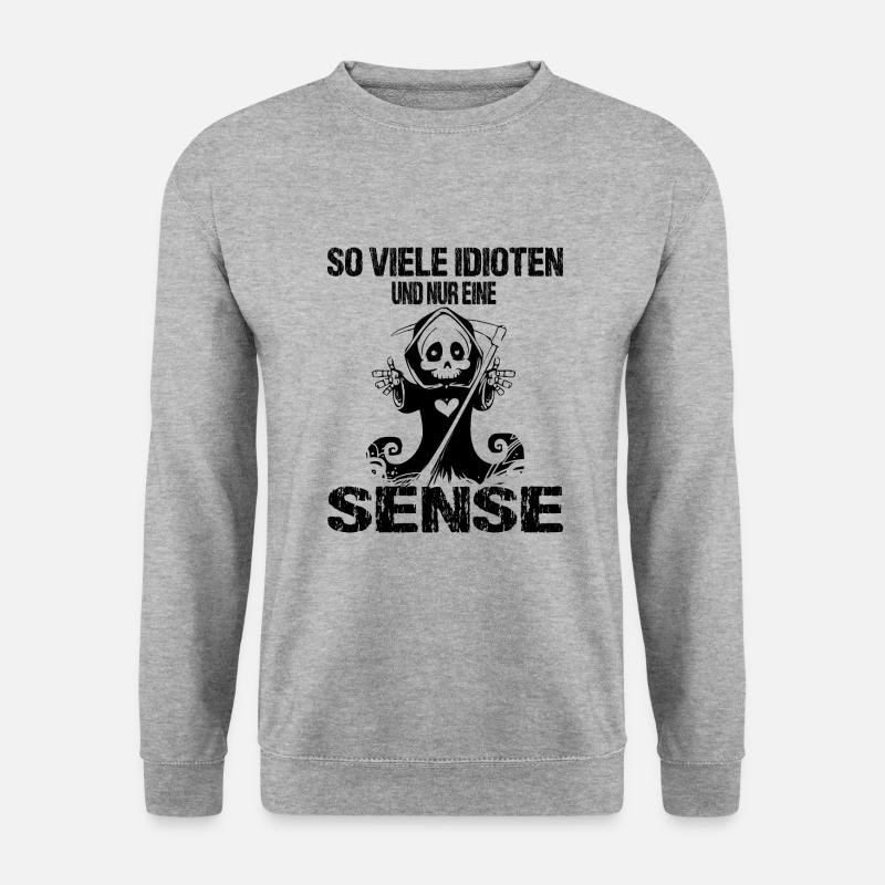 Spruch - Unisex Pullover - Weißgrau meliert