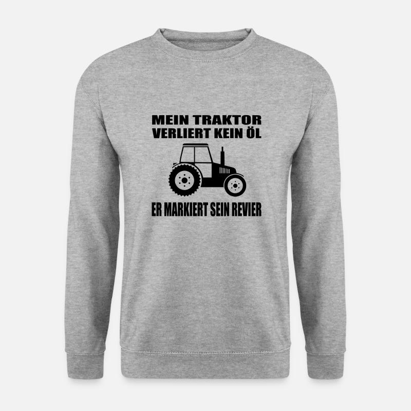 Traktor - Unisex Pullover - Weißgrau meliert
