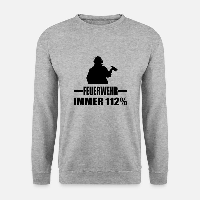 Feuerwehr - Unisex Pullover - Weißgrau meliert