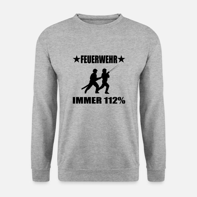 Feuerwehr - Unisex Pullover - Weißgrau meliert
