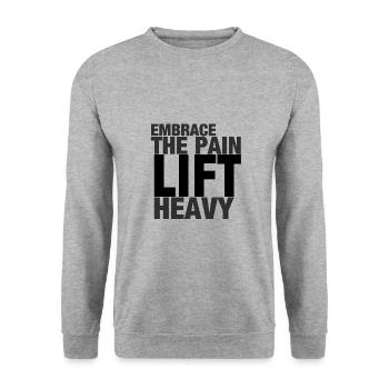 Idée de cadeau de levage de force musculation Gym Beast - Sweat-shirt Unisexe - gris chiné - Devant - Alina (178cm) & Michal (187cm)