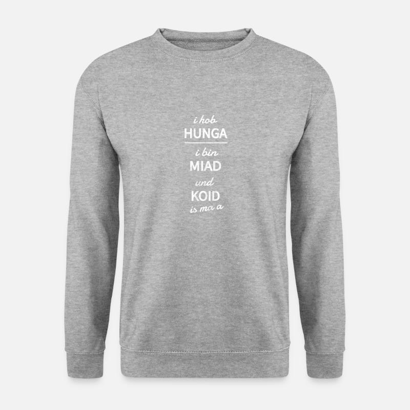 Österreichischer Dialekt - Austria - Mundart - Unisex Pullover - Weißgrau meliert