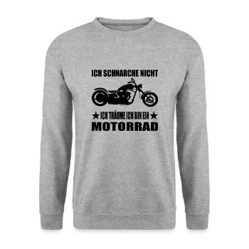 Motorrad - Unisex Pullover - Weißgrau meliert - Vorne - Alina (178cm) & Michal (187cm)