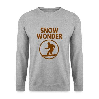 Skiing Snowboard Mountains Holiday Snow Freestyle - Unisex Sweatshirt - salt & pepper - Front - Alina (178cm) & Michal (187cm)