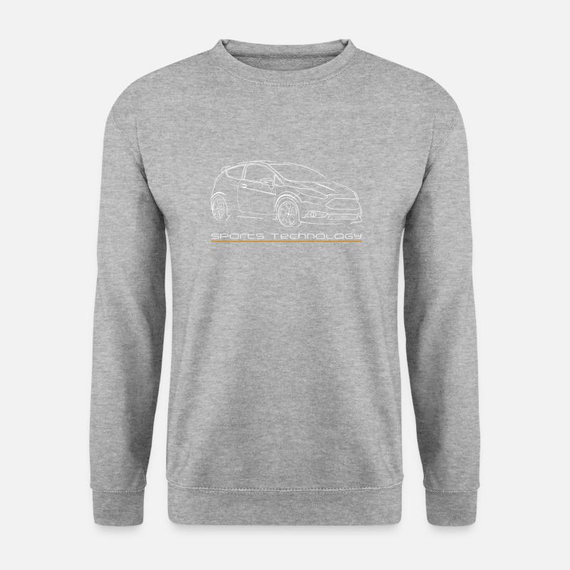 Fiesta MK7 ST Line car tshirt sports technology - Unisex Pullover - Weißgrau meliert