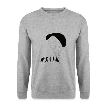 Paragliding Paragliding Sport Skydiving - Unisex Sweatshirt - salt & pepper - Front - Alina (178cm) & Michal (187cm)
